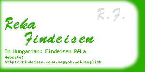 reka findeisen business card